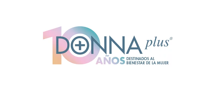 Logo de los 10 años de DONNAplus